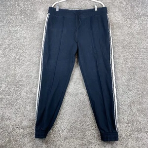 Forever 21 Jogger Pants Men's Size XL Black Elastic Waist Drawstring Side Seam - Picture 1 of 9