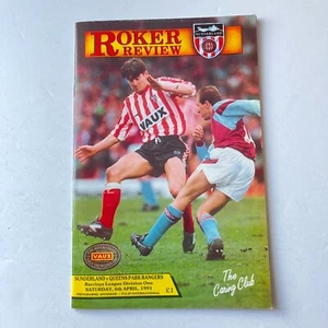 Sunderland v QPR Queens Park Rangers 1990/91 Football Programme 06/04/1991 - Picture 1 of 1