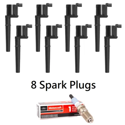 8 Ignition Coil & 8 Motorcraft Platinum Spark Plug for 00-04 Qvale Mangusta - Image 1 of 3