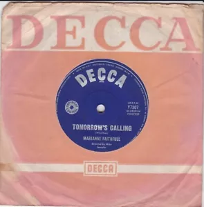 MARIANNE FAITHFULL Tomorrow's Calling Original Australian single M- condition. - Picture 1 of 2