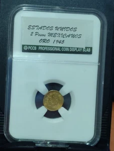 MONEDA 2 pesos mexicanos de oro 1945 (ORIGINAL) ES LA DE LAS FOTOS.- - Imagen 1 de 4
