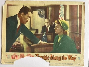 Trouble Along the Way 1953 Original Lobbykarte John Wayne Donna Reed Warner Bro - Bild 1 von 2