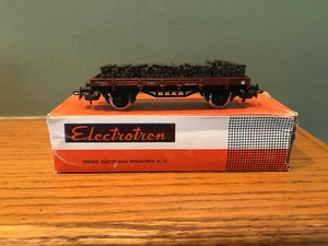 Vintage HO Scale Electrotren Wagon Renfe Rn Brown With Crossbodies in Box #1015 - Picture 1 of 4