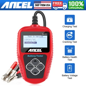 ANCEL BA101 12V 100-2000 CCA Car Load Battery Tester Tool Digital Analyzer Tool - Foto 1 di 14
