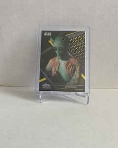 2022 Topps Chrome Black Star Wars: A New Hope Gold Refractor /50 Greedo #25