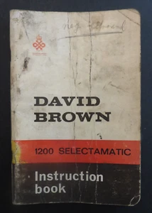VTG David Brown 1200 Selectamatic Operators Manual - Picture 1 of 3