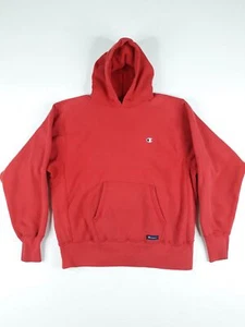 Felpa con cappuccio vintage CHAMPION RED REVERSE WEAVE anni 70 bianca made in USA L - Foto 1 di 15
