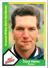 1990 CMC Scranton Red Barons Chuck Malone #4 Scranton/Wilkes-Barre Red Barons