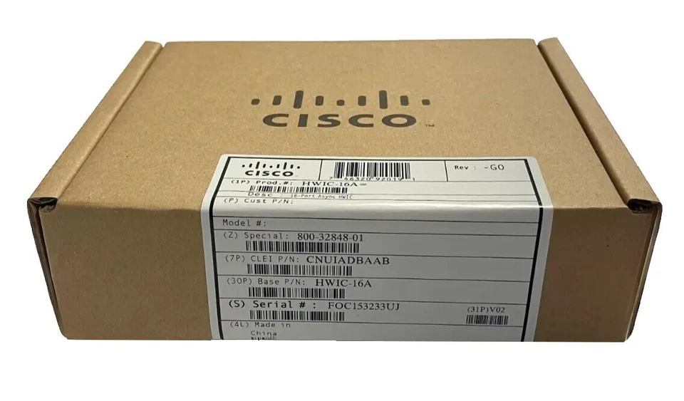 CISCO HWIC-16A 16 PORT ASYNC HIGH SPEED WAN INTERFACE 73-12950-01 CNUIADBAAB - Image 1 of 3