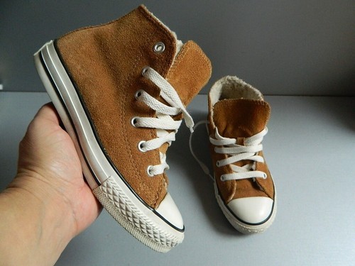 Sneakers alte Converse All Star marrone scamosciato foderato lana uk 12 eur 30