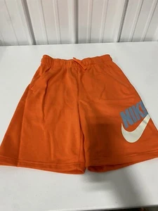 Nike Kids Club Short Size XL Orange/Gray Brand New With Tag Sweat Shorts - Picture 1 of 8