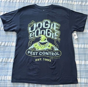 Nwt Disney Parks Oogie Boogie  Pest Control T-shirt Tee Glow In Dark Sz Large - Picture 1 of 4