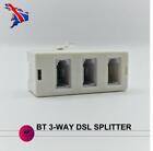 3 Way Telephone Splitter BT Triple Socket Line 3 phones to 1 phone socket UK