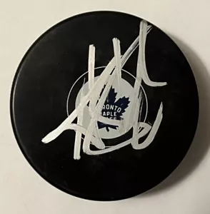 Anthony Stolarz Signed Autographed Toronto Maple Leafs Logo Puck - Picture 1 of 2