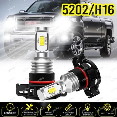 Faros antiniebla LED 2x 5202 para GMC Sierra 1500 2014 2015 6000 k Foto 1 de 4