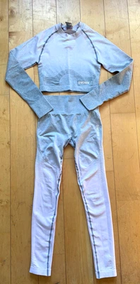 Gymshark Women's Gym Set Grey/Pink Size S - Image 1 of 4