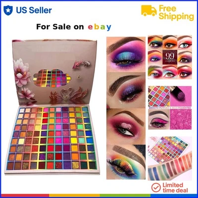 Eyeshadow Palette  Matte Shimmer Glitter Rainbow Colorful Long Lasting - Image 1 of 4