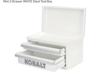 Caja de herramientas Kobalt Mini de acero con 2 cajones - negra (54195) Foto 1 de 4