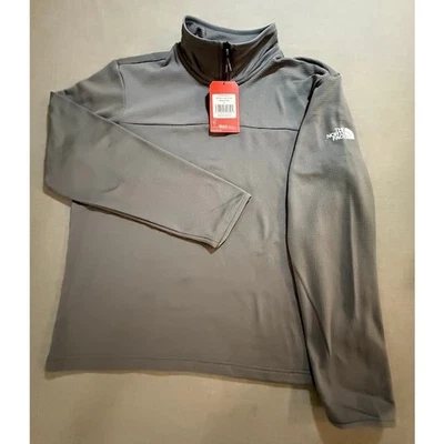 Jaqueta The North Face TNF Aim 1/4 zíper pérola fumê GG masculina lã - Imagem 1 de 4