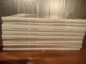 Architectural Digest Magazine Lot Of 9 Issues 1995 & 2000 Interior Design Ads - Picture 1 of 10