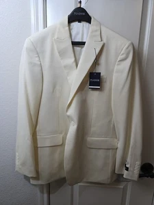 100 % WOLLE Abendessen Jacke Jos A Bank weiß/creme Blazer schmale Passform 199 $ NEU Größe 43R - Bild 1 von 20