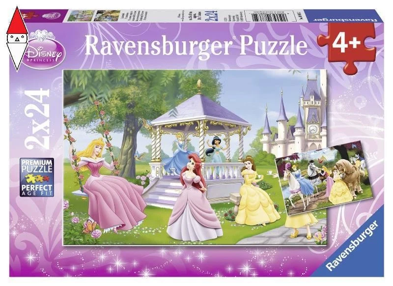 PUZZLE RAVENSBURGER PUZZLE 2X24 PZ PRINCIPESSE DISNEY - Immagine 1 di 1