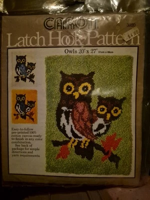 Caron “OWLS” 3020 Latch Hook Pattern New - Image 1 of 3