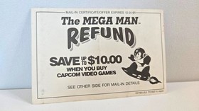 Nintendo NES The Mega Man Inserto de Reembolso CAP-NES-US-3