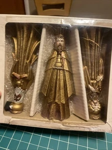 Vtg Wise Men Three Kings Figures Taper Candle Holders Candlesticks Christmas - Picture 1 of 19