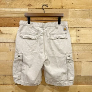 Pantalones Cortos Carhartt Cargo Para Hombre Calce Relajado Talla 34 Lona Trabajo Beige Pantalones Cortos - Imagen 1 de 8