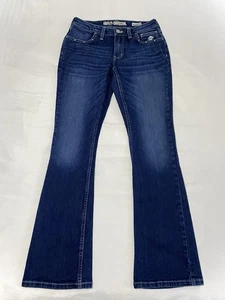 Jeans Harley-Davidson para mujer 31 corte bota curvilíneo bordado tachonado motociclista denim - Imagen 1 de 14
