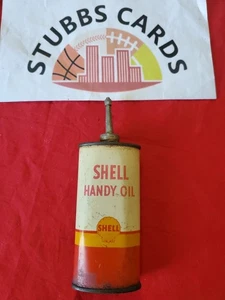 Vintage SHELL Handy Oil 4oz Oval Lead Top Oiler Can Excellent - Picture 1 of 4