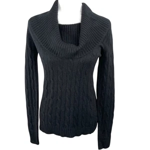 C by Bloomingdale's schwarzer Wasserfallausschnitt 100 % Kaschmir Pullover neu mit Etikett Medium UVP 198 $ - Bild 1 von 11