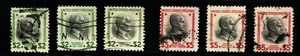 US STAMPS SCOTT 833 & 834 $2 AND $5 USED 3 of EACH SOUND FINE TO VF+ - Picture 1 of 2