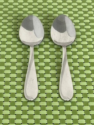 Столовые приборы Oneida CAMBER Scroll из нержавеющей стали 2 чайные ложки глянцевый фарфор - 6 1/8 дюйма - Изображение 1 из 4