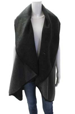 Poncho suéter gris con dobladillo alto sin mangas Anthropologie para mujer talla única Foto 1 de 4