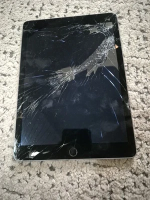 Apple iPad Air 2 A1566 9.7"Wi-Fi Plateado Pantalla agrietada Por favor lea el primer lote 2 Foto 1 de 2