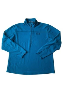 Pullover Mountain Hardwear 1/2 cremallera polar grande turquesa para hombre caminar senderismo - Imagen 1 de 11