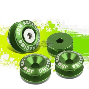 24MM X 11MM ANODIZED GREEN ALUMINUM BUMPER QUICK FASTENER RIVET STYLE 4PCS/SET - Picture 1 of 5