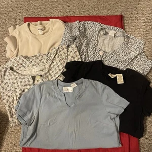 Lot Of Vintage Maternity Short Sleeve Shirts Size Medium - Picture 1 of 6