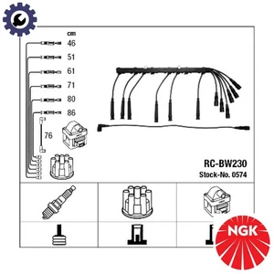 IGNITION CABLE KIT 0574 FOR BMW 3/E2/E0 M20B27 2.7L M20B20 2.0L M30B35 3.5L 6cyl - Picture 1 of 9