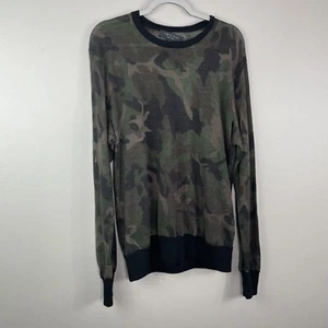 Rag & Bone Camo Merino Wool Sweater Lightweight Crew Neck Men’s XL #E1 - Picture 1 of 9