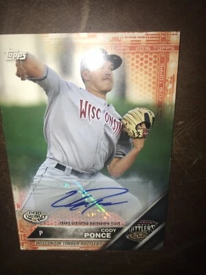 2016 Topps Pro Debut CODY PONCE #13 Orange Auto 01/25 #1 desirable - Image 1 of 2