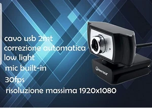 Glamour A229 webcam 2 MP 1920 x 1080 Pixel USB 2.0 Nero - Foto 1 di 8