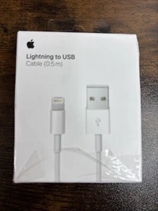 Apple 0.5m (1.5ft) Lightning to USB Charging Charge Cable for iPhone ME291AM/A - Zdjęcie 1 z 1