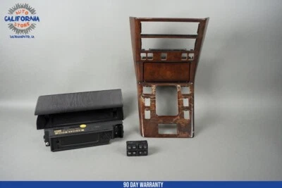 Módulo de interruptor de computadora de viaje de viaje Mercedes R129 pantalla juego de molduras de madera OEM Foto 1 de 4