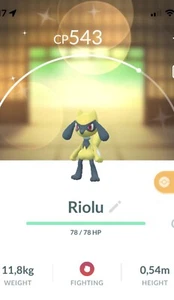 Shiny Riolu Pokemon Gen4 Go Same/30 day Pokémon Lucario Sinnoh Read Desc - Picture 1 of 1