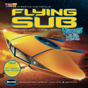 FLYING SUB 1:32 Scale Voyage to the Bottom of the Sea Moebius Model Kit 817 - Picture 1 of 4