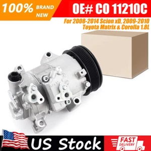 A/C AC Compressor CO 11210C For Toyota Corolla Matrix 09-10 Scion xD 08-15 1.8L - Picture 1 of 16