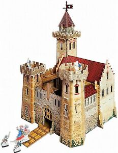 3d Puzzle KARTONMODELLBAU Papier Modell Geschenk Idee Spielzeug Ritter Schloss